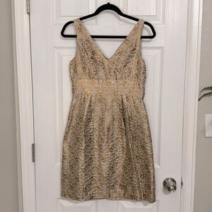 Gold Lauren by Ralph Lauren Cocktail Dress